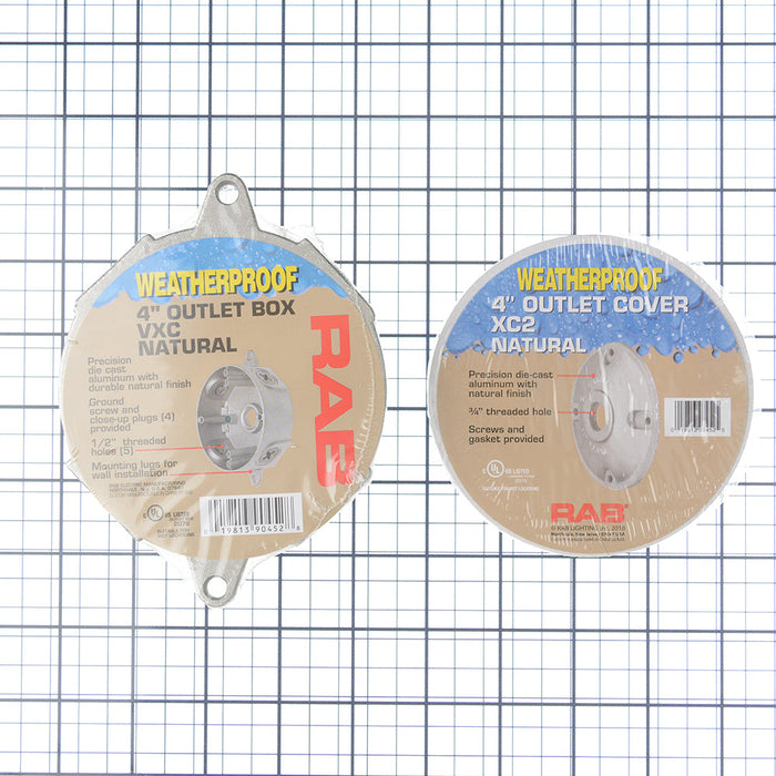 RAB Weatherproof Round Box 1/2 Inch One 3/4 Inch Hole Cover (VXJ2)