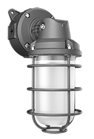 RAB LED Vaporproof Light Wattage Selectable 26W/18W/12W RGB/5000K Adjustable 120-277V On/Off Photocell Natural Shot Blasted Aluminum (VXRGB26)