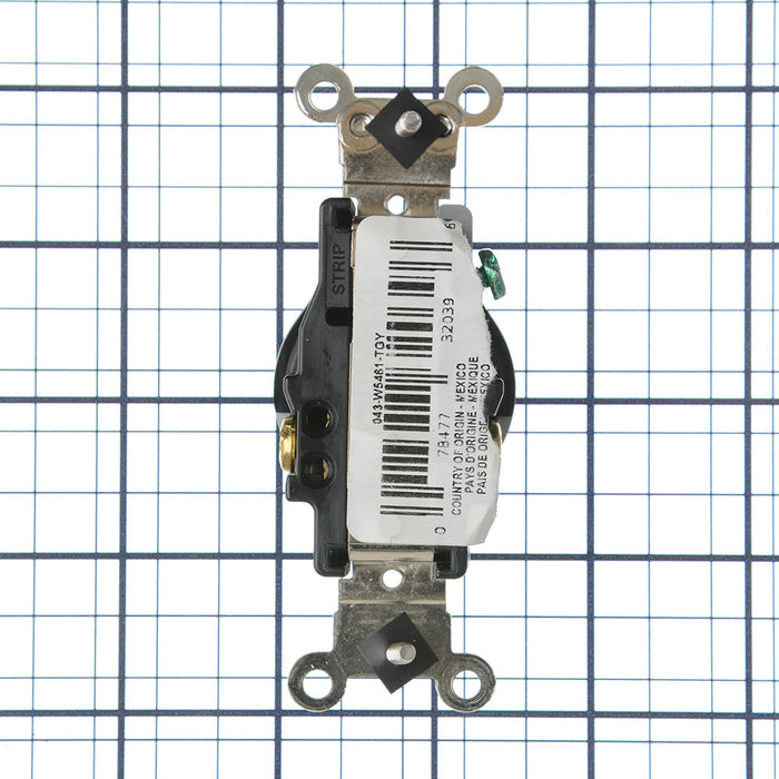 Leviton 250V Weather-Resistant/Tamper-Resistant Single Outlet Back/Side Wire Gray (W5461-TGY)