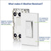 Leviton 20A 120/277V Decora Weather-Resistant 3-Way Switch Residential Grade White (W5623-2W)