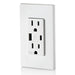 Leviton 15A Weather-Resistant USB Receptacle With Type A/Type C Ports 125V White (W5633-W)