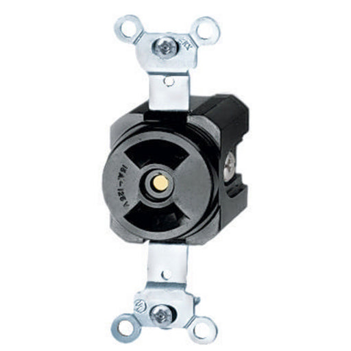 Bryant Locking Single Receptacle 15A 125V L1-15R Black (7535)