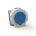 Bryant C-IEC Pin And Sleeve Receptacle 2-Pole 3-Wire 60A 250V/63A 220-240V IP67 (BRY360R6W)