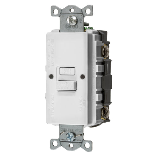 Bryant 20A Commercial Self-Test Faceless Ground Fault Receptacle White (GFBFST20W)