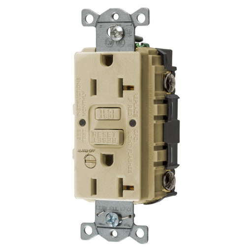 Bryant 20A Commercial Self-Test Alarm Ground Fault Receptacle Ivory (GFRST20IB)