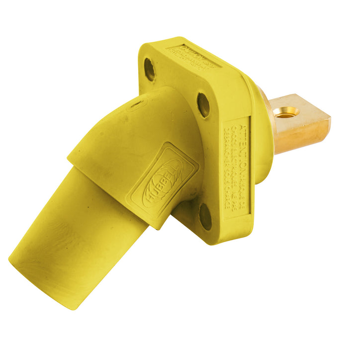 Bryant Single-Pole 300/400A Angled Receptacle Bus Bar Connection Yellow (HBLFRABY)