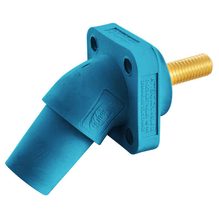 Bryant Single-Pole 300/400A Angled Receptacle Stud Blue (HBLFRASBL)