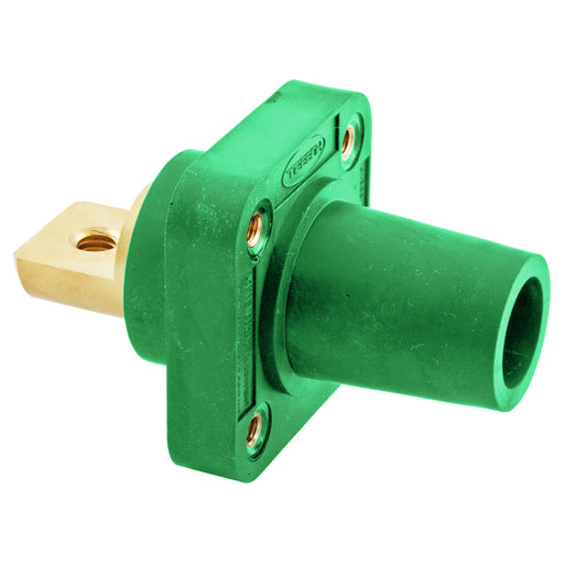 Bryant Single-Pole 300/400A Female Bus Bar Connection Receptacle Green (HBLFRBGN)