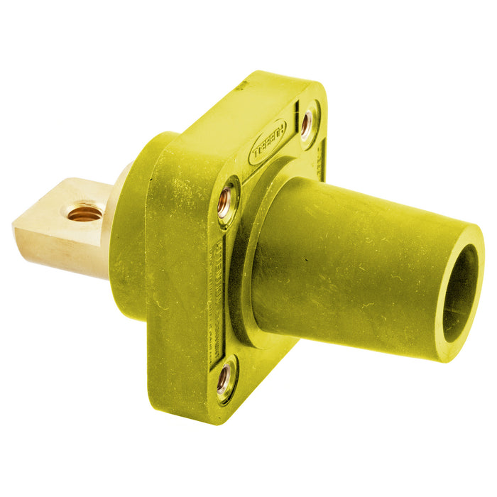 Bryant Single-Pole 300/400A Female Bus Bar Connection Receptacle Yellow (HBLFRBY)