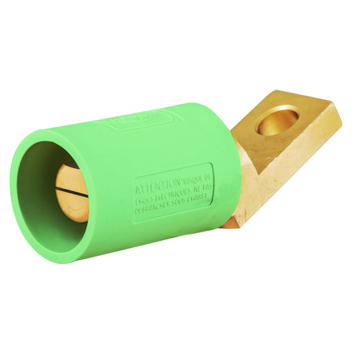 Bryant Single-Pole 300/400A Male Offset Angled Green (HBLMOAGN)