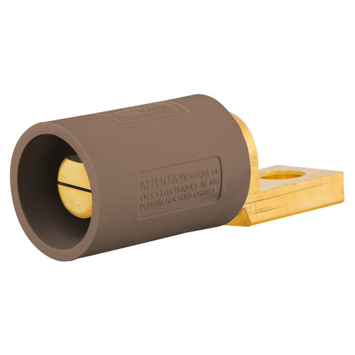 Bryant Single-Pole 300/400A Male Offset Straight Brown (HBLMOSBN)