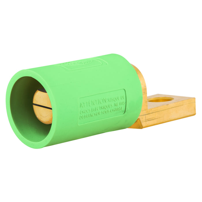 Bryant Single-Pole 300/400A Male Offset Straight Green (HBLMOSGN)