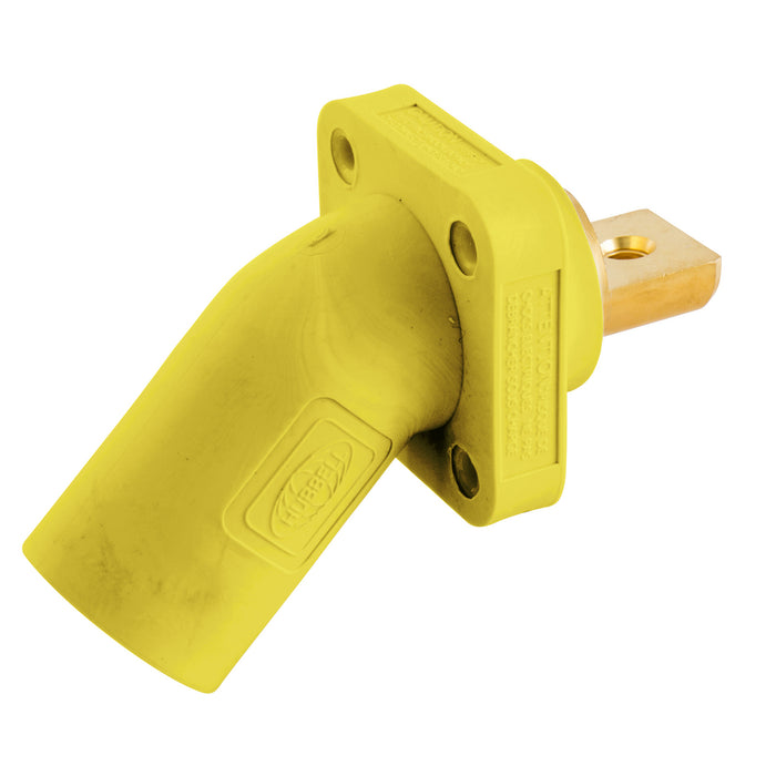 Bryant Single-Pole 300/400A Angled Inlet Bus Bar Connection Yellow (HBLMRABY)