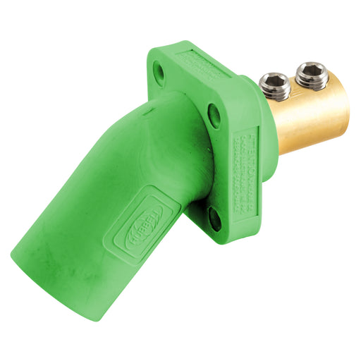 Bryant Single-Pole 300/400A Angled Inlet Screw Green (HBLMRAGN)