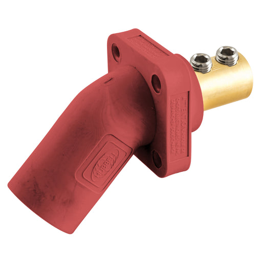 Bryant Single-Pole 300/400A Angled Inlet Screw Red (HBLMRAR)