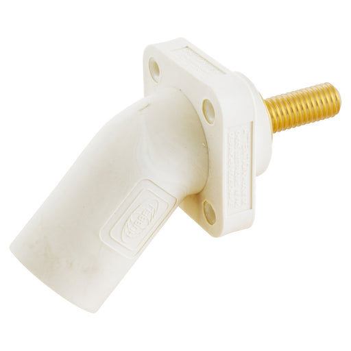 Bryant Single-Pole 300/400A Angled Inlet Stud White (HBLMRASW)
