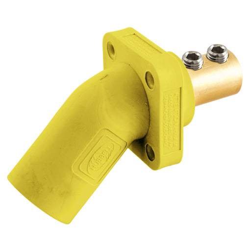 Bryant Single-Pole 300/400A Angled Inlet Screw Yellow (HBLMRAY)