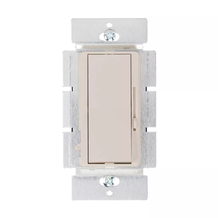 Bryant Lighting Controls Residential Rocker Dimmer Switch 200W LED/Compact Fluorescent 600W Incandescent 1.5A Single Pole Three-Way 120V Light Almond (LCD150DLA)