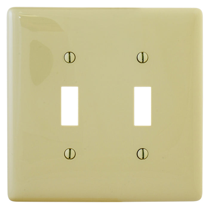 Bryant Wall Plate Jumbo 2-Gang Toggle Ivory (NPJJ2I)