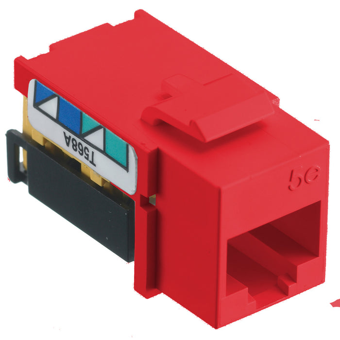 Bryant Jack NetSelect CAT5e 8-Position Universal A/B Red 24 Pack (NSJ5ER24)