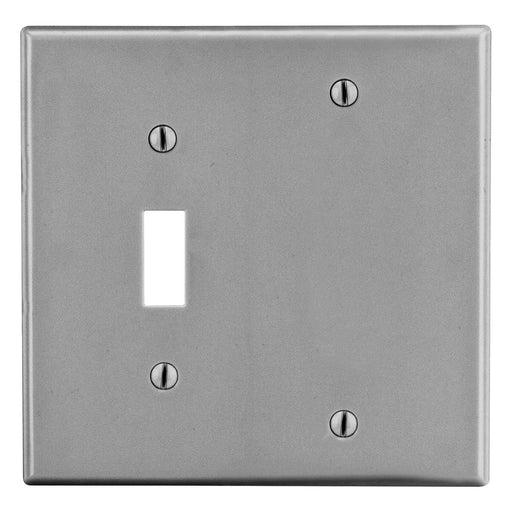 Bryant Wall Plate 2-Gang 1 Toggle/1 Blank Gray (P113GY)