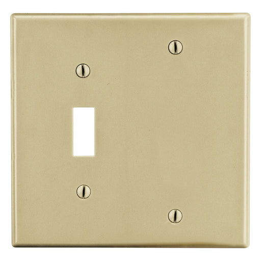 Bryant Wall Plate 2-Gang 1 Toggle/1 Blank Ivory (P113I)