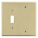 Bryant Wall Plate 2-Gang 1 Toggle/1 Blank Ivory (P113I)