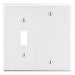 Bryant Wall Plate Mid-Size 2-Gang 1 Toggle/1 Blank White (PJ113W)