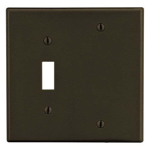 Bryant Wall Plate Mid-Size 2-Gang 1 Toggle/1 Blank Brown (PJ113)