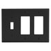 Bryant Wall Plate 3-Gang 1 Toggle/2 Decorator Black (P1262BK)