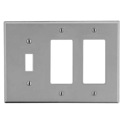 Bryant Wall Plate 3-Gang 1 Toggle/2 Decorator Gray (P1262GY)