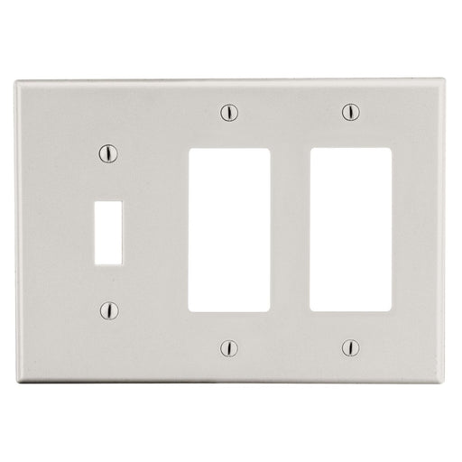 Bryant Wall Plate 3-Gang 1 Toggle/2 Decorator Light Almond (P1262LA)