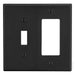 Bryant Wall Plate 2-Gang 1 Toggle/1 Decorator Black (P126BK)