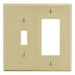 Bryant Wall Plate Mid-Size 2-Gang 1 Toggle/1 Decorator Ivory (PJ126I)