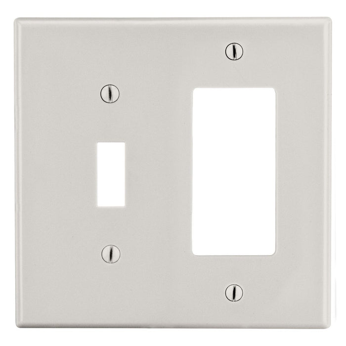 Bryant Wall Plate Mid-Size 2-Gang 1 Toggle/1 Decorator Light Almond (PJ126LA)