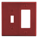 Bryant Wall Plate 2-Gang 1 Toggle/1 Decorator Red (P126R)