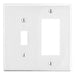 Bryant Wall Plate 2-Gang 1 Toggle/1 Decorator White (P126W)