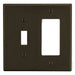 Bryant Wall Plate 2-Gang 1 Toggle/1 Decorator Brown (P126)