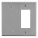 Bryant Wall Plate Mid-Size 2-Gang 1 Decorator/1 Blank Gray (PJ1326GY)