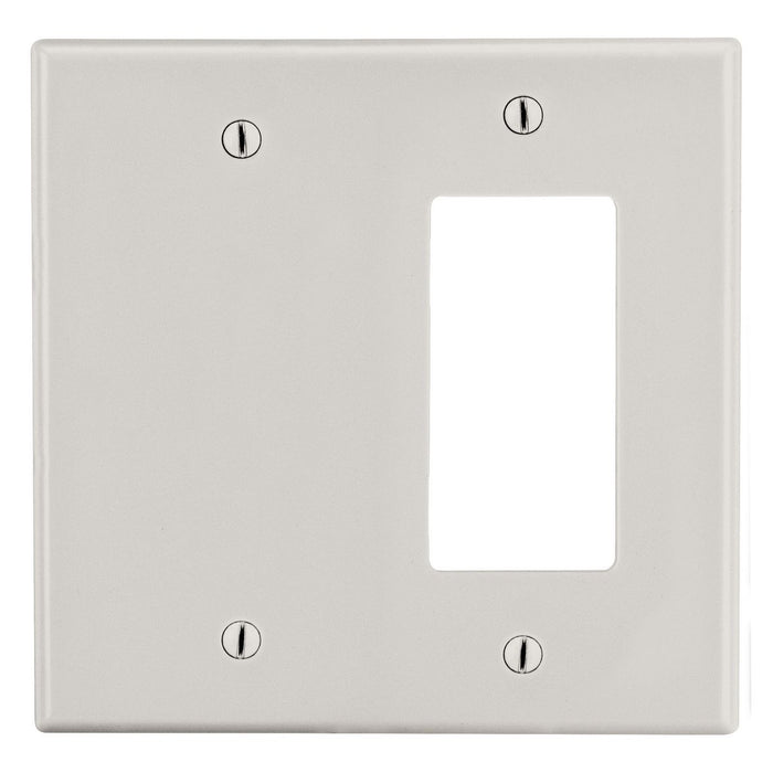 Bryant Wall Plate 2-Gang 1 Decorator/1 Blank Light Almond (P1326LA)