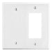 Bryant Wall Plate 2-Gang 1 Decorator/1 Blank White (P1326W)