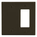 Bryant Wall Plate Mid-Size 2-Gang 1 Decorator/1 Blank Brown (PJ1326)