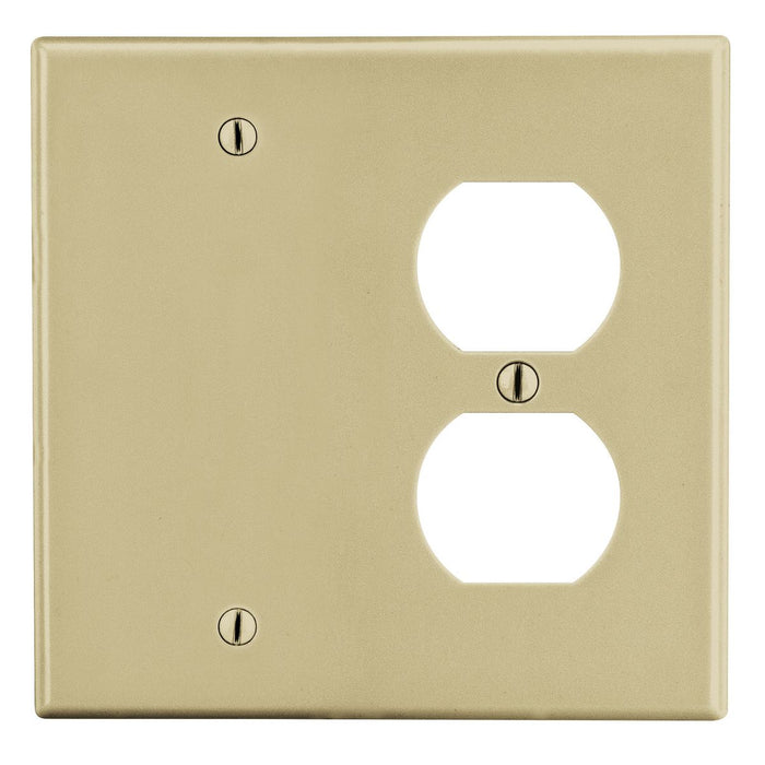 Bryant Wall Plate 2-Gang 1 Duplex/1 Blank Ivory (P138I)