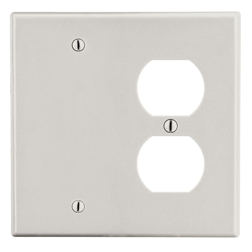 Bryant Wall Plate 2-Gang 1 Duplex/1 Blank Light Almond (P138LA)