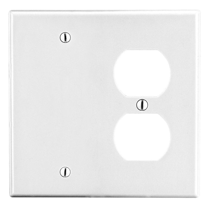 Bryant Wall Plate 2-Gang 1 Duplex/1 Blank White (P138W)