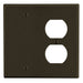 Bryant Wall Plate 2-Gang 1 Duplex/1 Blank Brown (P138)