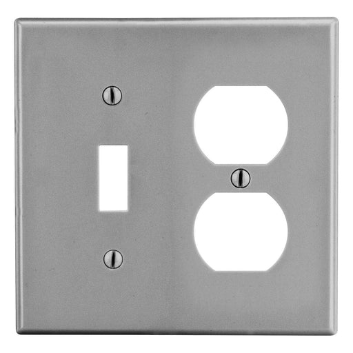 Bryant Wall Plate 2-Gang 1 Duplex/1 Toggle Gray (P18GY)