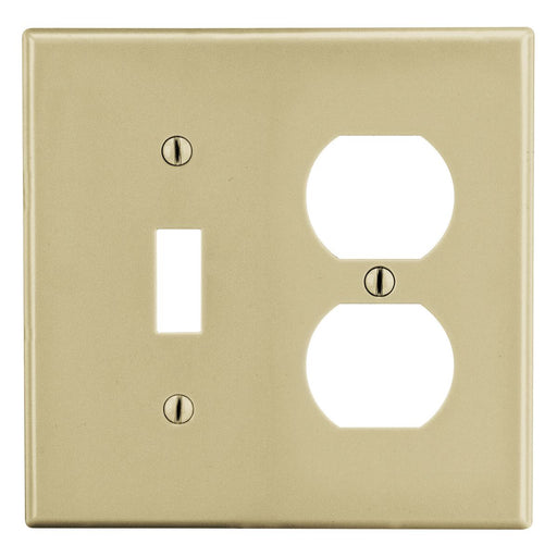 Bryant Wall Plate 2-Gang 1 Duplex/1 Toggle Ivory (P18I)