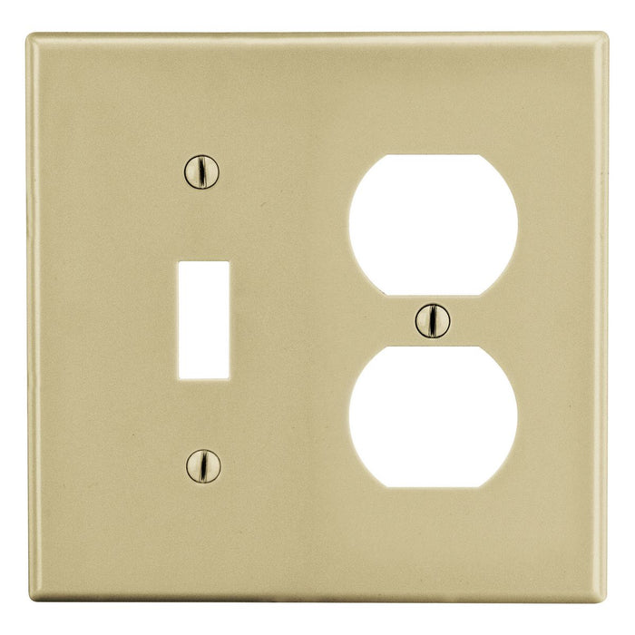 Bryant Wall Plate 2-Gang 1 Duplex/1 Toggle Ivory (P18I)