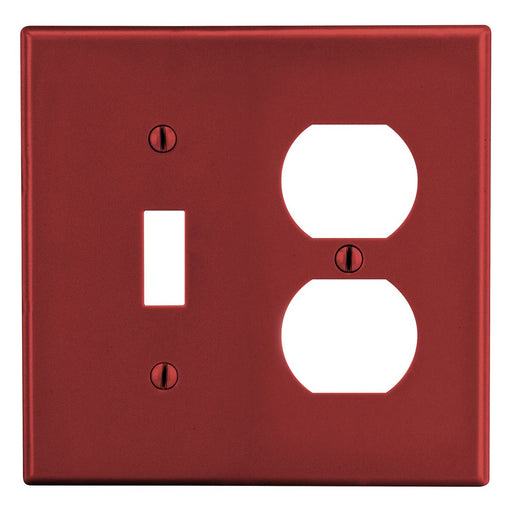 Bryant Wall Plate 2-Gang 1 Duplex/1 Toggle Red (P18R)